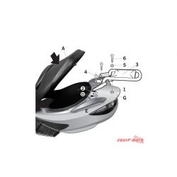 Fixation Top case SHAD YAMAHA AEROX 50 / 100 1997-2007