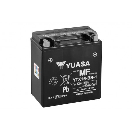 Batteries moto YUASA YTX16-BS-1