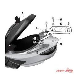 Fixation Top case SHAD YAMAHA XP 500 T-MAX 2001-2007