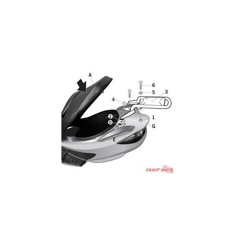 Fixation Top case SHAD YAMAHA XP 500 T-MAX 2001-2007