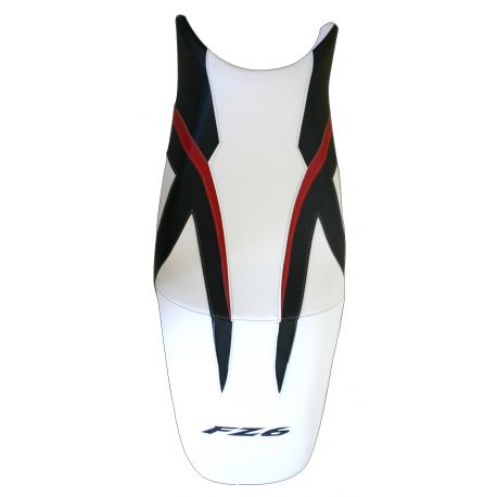 housse de selle bagster YAMAHA FZ6 2007 BLANC/NOIR/ROUGE/LETTRES NOIRES