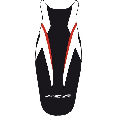 housse de selle bagster YAMAHA FZ6 2007 NOIR/BLANC/LETTRES BLANCHES