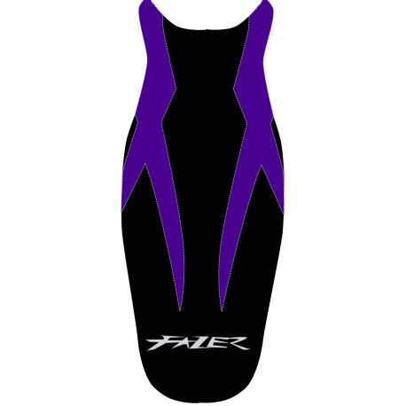 housse de selle bagster YAMAHA FZ6 2008 BLEU FONCE/NOIR/LETTRES GRISES CLAIRES