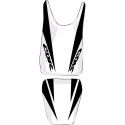 housse de selle bagster HONDA CBR125R 2007-2008 BLANC/NOIR/LETTRES NOIRES