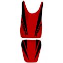 housse de selle bagster HONDA CBR125R 2007 ROUGE/NOIR/LETTRES NOIRES
