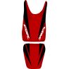 housse de selle bagster HONDA CBR125R 2008-2009 ROUGE/NOIR/LETTRES ROUGES 0