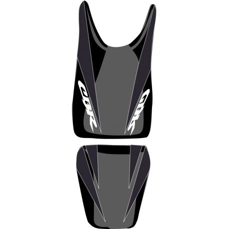 housse de selle bagster HONDA CBR125R 2008-2009 NOIR/NOIR MAT/METTRES BLANCHES housse de selle bagster HONDA CBR125R 2008-2009 NOIR/NOIR MAT/METTRES BLANCHES