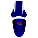 housse de selle bagster SUZUKI GSXR1000 2006 BLEU FONCE/NOIR/BLANC/LETTRESBLANCHES/R FLUO