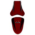 housse de selle bagster SUZUKI GSXR1000 2006 BORDEAUX CLAIR/NOIR/ACIER/LETTRES BLANCHES/R FLUO