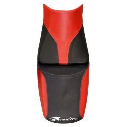 housse de selle bagster SUZUKI 650 BANDIT 2005-2006 ROUGE/NOIR/LETTRES BLANCHES