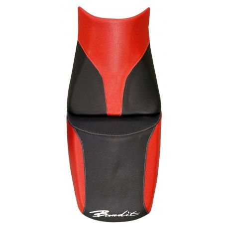 housse de selle bagster SUZUKI 650 BANDIT 2005-2006 ROUGE/NOIR/LETTRES BLANCHES