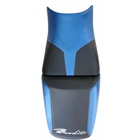 housse de selle bagster SUZUKI 650 BANDIT 2005-2006 BLEU/NOIR/LETTRES BLANCHES