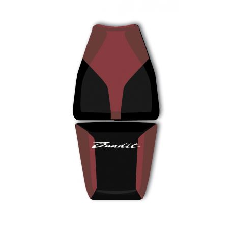 housse de selle bagster SUZUKI 650 BANDIT 2006-2008 BORDEAUX CLAIR/NOIR/LETTRES BLANCHES