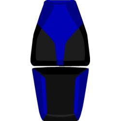 housse de selle bagster SUZUKI 650 BANDIT 2007 BLEU/NOIR MAT/LETTRES ARGENT