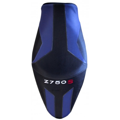 housse de selle bagster KAWASAKI Z750S BLEU/NOIR/LETTRES BLANCHES/ET ROUGES 2005-2006