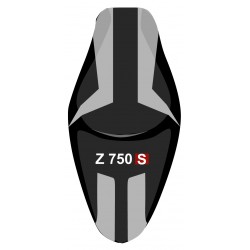 housse de selle bagster KAWASAKI Z750S NOIR GRAINÉ/GRIS CLAIR/LETTRES BLANCHES/ET ROUGES 2006