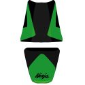 housse de selle bagster KAWASAKI ZX6R 2005 VERT CARBONE/LETTRES NOIRES