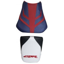 housse de selle bagster HONDA CBR600RR 2005 ROUGE/BLEU DE CHINE/BLANC/NOIR/LETTRES ROUGES