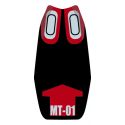 housse de selle bagster YAMAHA MT-01 2007 ROUGE FONCE/NOIR/LETTRES ARGENT