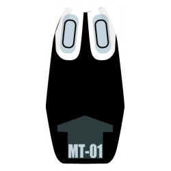 housse de selle bagster YAMAHA MT-01 2007-2008 BLANC/NOIR/ARGENT/LETTRES ARGENT