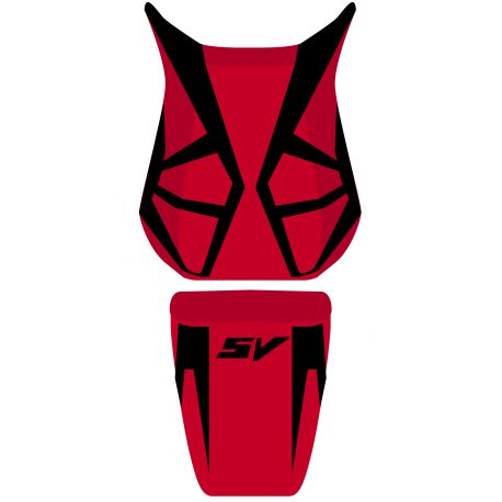 housse de selle bagster SUZUKI SV650 2007 BORDEAUX CLAIR/NOIR/LETTRES NOIRES