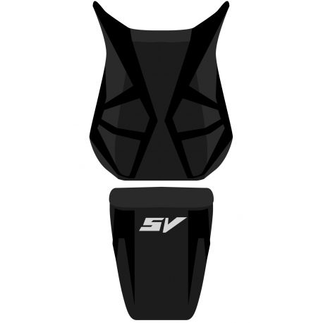 housse de selle bagster SUZUKI SV650 SV1000 2007 NOIR/NUBUCK/LETTRES ARGENT