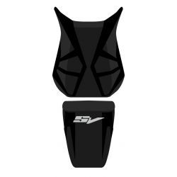 housse de selle bagster SUZUKI SV650 2008 NOIR/NOIR MAT/LETTRES GRISES CLAIRES