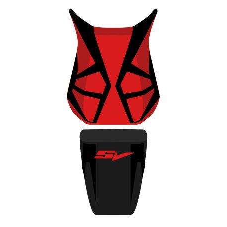 housse de selle bagster SUZUKI SV650 2008 TUILE/NOIR/LETTRES TUILE