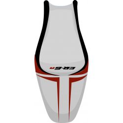 housse de selle bagster KAWASAKI ER6N 2005-2007 GRIS CLAIR/BORDEAUX CLAIR/NOIR/LETTRES NOIRES