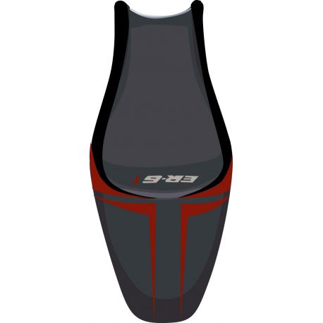 housse de selle bagster KAWASAKI ER6F 2006-2007 ANTHRACITE/BORDEAUX CLAIR/NOIR/LETTRES NOIRES housse de selle bagster KAWASAKI ER6F 2006-2007 ANTHRACITE/BORDEAUX CLAIR/NOIR/LETTRES NOIRES