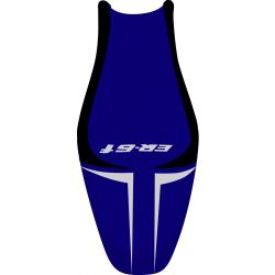 housse de selle bagster KAWASAKI ER6F 2007 AZUR NACRE/NOIR/GRIS CLAIR/LETTRES GRISES CLAIRES