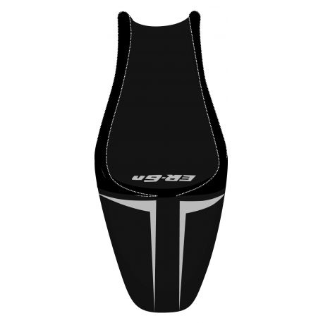 housse de selle bagster KAWASAKI ER6N NOIR/NOIR MAT/LETTRES GRISES CLAIRES