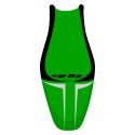 housse de selle bagster KAWASAKI ER6F 2008 VERT NOIR/GRIS/LETTRES GRISES CLAIRES