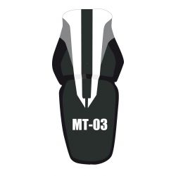 housse de selle bagster YAMAHA MT-03 2006-2008 NOIR/BLANC/ANTHRACITE/LETTRES ROUGES