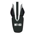 housse de selle bagster YAMAHA MT-03 2006-2008 NOIR/BLANC/ANTHRACITE/LETTRES ROUGES