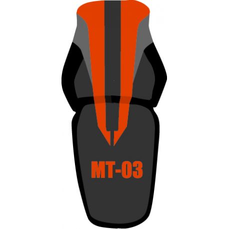 housse de selle bagster YAMAHA MT-03 2007 NOIR/TUILE/NUBUCK ANTHRACITE/LETTRES TUILE