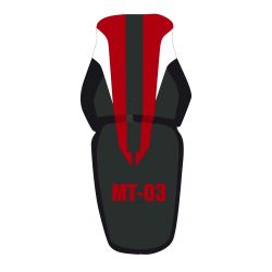 housse de selle bagster YAMAHA MT-03 2008-2009 NOIR/ROUGE/BLANC/LETTRES ROUGES