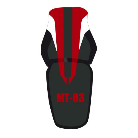 housse de selle bagster YAMAHA MT-03 2008-2009 NOIR/ROUGE/BLANC/LETTRES ROUGES