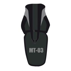 housse de selle bagster YAMAHA MT-03 2008 NOIR/NOIR MAT/ACIER/LETTRES ACIER