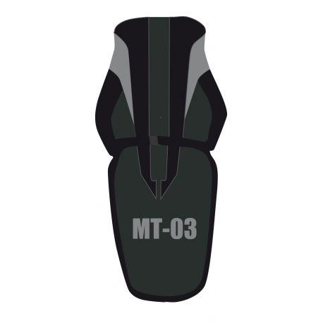 housse de selle bagster YAMAHA MT-03 2008 NOIR/NOIR MAT/ACIER/LETTRES ACIER