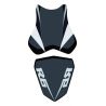 housse de selle bagster YAMAHA YZF-R6 2007 NOIR/NOIR MAT/ANTHRACITE/GRIS CLAIR/LETTRES GRISES 0