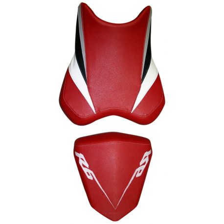 housse de selle bagster YAMAHA YZF-R6 2007 ROUGE/BLANC/NOIR/LETTRES BLANCHES