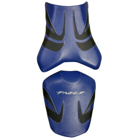 housse de selle bagster YAMAHA FZ1 FAZER 2006-2009 BLEU FONCE/NOIR/LETTRES GRISES CLAIRES