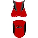 housse de selle bagster SUZUKI GSXR600 2006 ROUGE/NOIR/ANTHRACITE/GRIS CLAIR/LETTRES FLUO