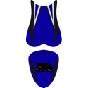 housse de selle bagster SUZUKI GSXR750 2007 BLEU FONCE/CARBONE/ARGENT/LETTRES ROUGES ET BLANCHES
