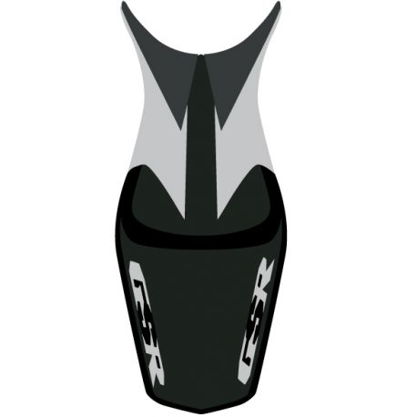 housse de selle bagster SUZUKI GSR600 2006 ACIER/NOIR/GRIS CLAIR/LETTRES NOIRES