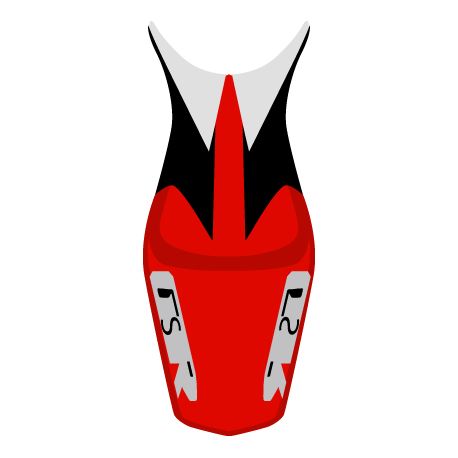 housse de selle bagster SUZUKI GSR600 2006 ROUGE/NOIR/GRIS CLAIR/LETTRES NOIRES