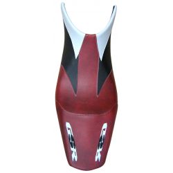 housse de selle bagster SUZUKI GSR600 2007 BORDEAUX CLAIR/NOIR/GRIS CLAIR/LETTRES ARGENT