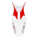 housse de selle bagster SUZUKI GSR600 2007 BLANC/ROUGE/GRIS CLAIR/LETTRES ARGENT