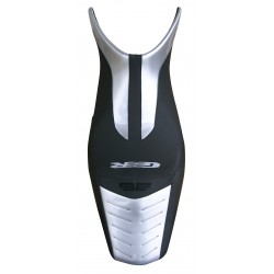housse de selle bagster SUZUKI GSR 600 2006-2010 NOIR/NOIR MAT/LETTRES GRIS CLAIR/ET ACIER